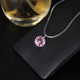 Round Gemstore Necklace, Women's Jewelry