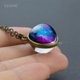 Full Moon - Crystal Ball Glass Necklace, Women's Jewelry