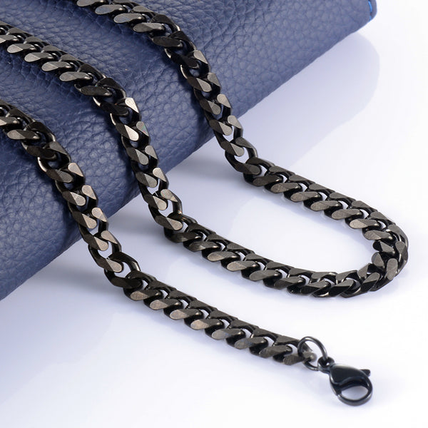Chain Black Necklace, Women/Men's Jewelry