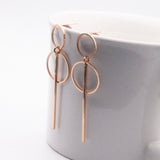 Round Dangle Drop Korean Earrings For Women