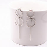 Round Dangle Drop Korean Earrings For Women