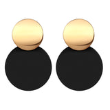 Round Dangle Drop Korean Earrings For Women