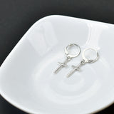 Small Cross Drop Dangle Earrings, Women/Men's  Jewelry
