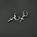 Small Cross Drop Dangle Earrings, Women/Men's  Jewelry