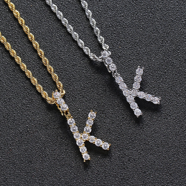 Tennis Letter Necklaces, Men's  Jewelry