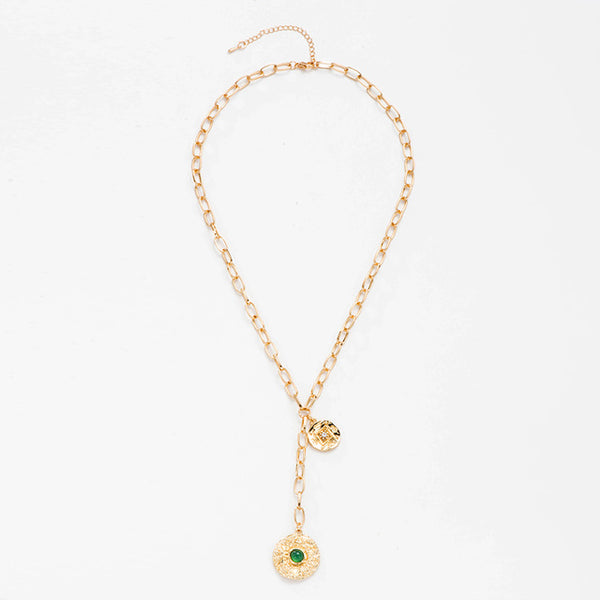 Coin Long Chain Necklace, Women's Jewelry