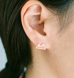 Leaf Geometric Earrings, Women's Jewelry