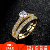 Luxury White Bridal Ring Set, Women's  Jewelry
