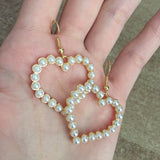 Gold Heart  Earrings,Women Jewelry