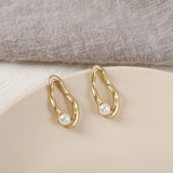 Pearl Round Earrings, Women Jewelry