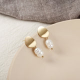 Pearl Round Earrings, Women Jewelry