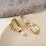 Pearl Round Earrings, Women Jewelry