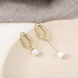 Pearl Round Earrings, Women Jewelry