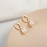 Pearl Round Earrings, Women Jewelry