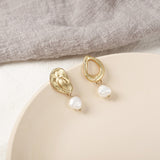 Pearl Round Earrings, Women Jewelry