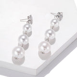 Pearl Round Earrings, Women Jewelry
