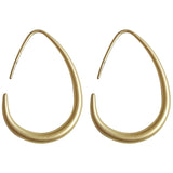 New Geometric Matte Gold Earrings, Women's  Jewelry