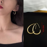 New Geometric Matte Gold Earrings, Women's  Jewelry