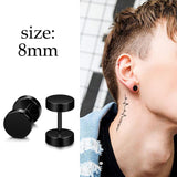 Steel Stud Earrings, Men's Jewelry