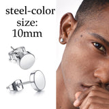 Steel Stud Earrings, Men's Jewelry