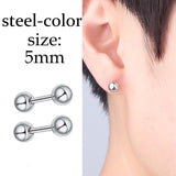 Steel Stud Earrings, Men's Jewelry