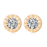 Crystal Round Earrings, Women's Jewelry