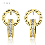 Crystal Round Earrings, Women's Jewelry