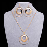 Vintage Jewelry Sets, Round Pendant Earring