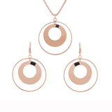 Vintage Jewelry Sets, Round Pendant Earring