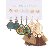 Multiple Boho Ethnic Dangle Earrings for Women