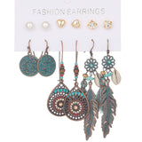Multiple Boho Ethnic Dangle Earrings for Women