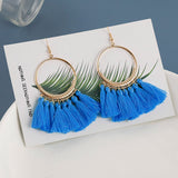 Fashion Bohemian Silk Earrings, Women's  Jewelry