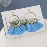 Fashion Bohemian Silk Earrings, Women's  Jewelry