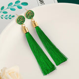 Fashion Bohemian Silk Earrings, Women's  Jewelry