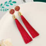 Fashion Bohemian Silk Earrings, Women's  Jewelry
