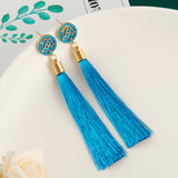 Fashion Bohemian Silk Earrings, Women's  Jewelry