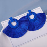 Fashion Bohemian Silk Earrings, Women's  Jewelry