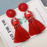 Fashion Bohemian Silk Earrings, Women's  Jewelry