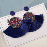 Fashion Bohemian Silk Earrings, Women's  Jewelry