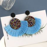 Fashion Bohemian Silk Earrings, Women's  Jewelry