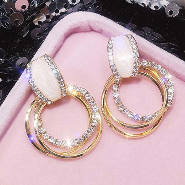 Round Shiny Earrings, Women's Jewelry