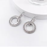 Round Shiny Earrings, Women's Jewelry