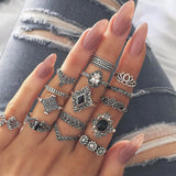 Tocona Bohemian Vintage Ring Set, Women's  Jewelry