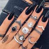 Tocona Bohemian Vintage Ring Set, Women's  Jewelry