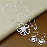 Silver Simple Necklace Earrings Sets, Women's  Jewelry