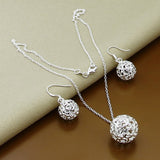 Silver Simple Necklace Earrings Sets, Women's  Jewelry