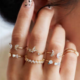 Boho Vintage Rings Set, Women's Jewelry