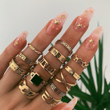 Boho Vintage Rings Set, Women's Jewelry