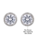 Round Gemstone Earrings, Women's Jewelry