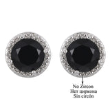 Round Gemstone Earrings, Women's Jewelry